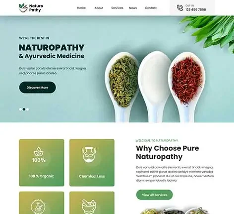 natural remedies WordPress theme