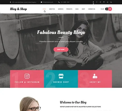 Blog and Shop WordPress theme