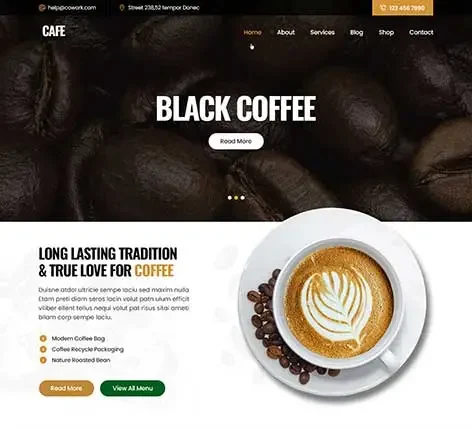 Cafe Pro | Tea shop WordPress theme