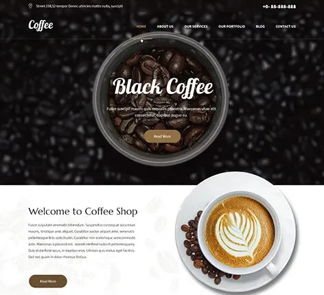 Tea shop WordPress theme