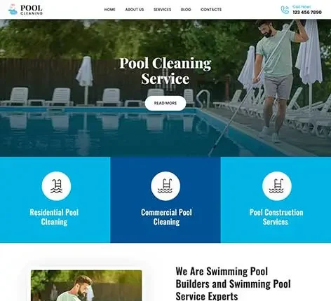 pool maintenance WordPress theme