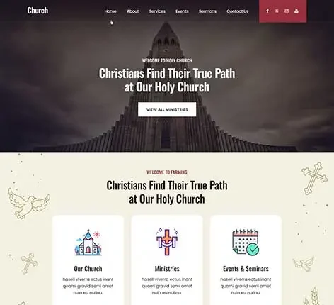 Holy Church Temple WordPress Theme