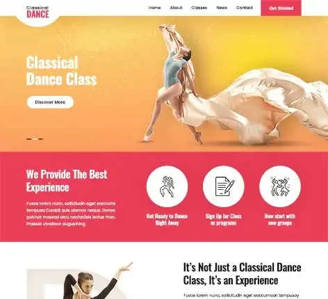 Classical Dance WordPress Theme