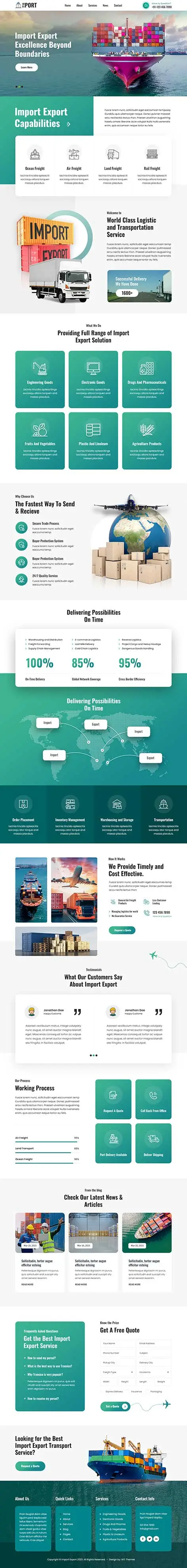 Export Business WordPress Theme