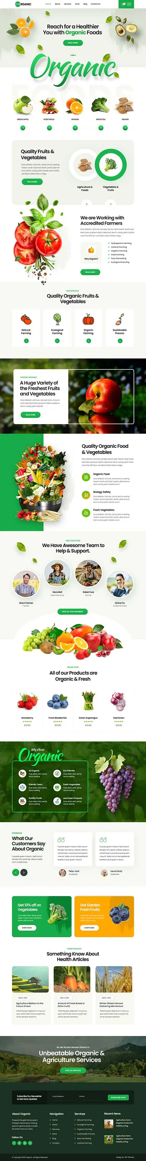 Organic Store WordPress Theme
