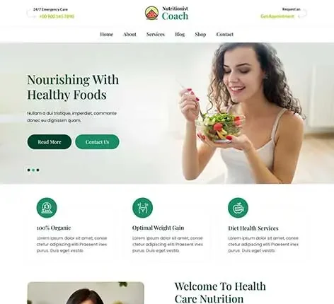 dietitian WordPress theme