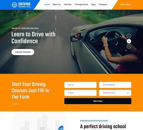 Driving Trainer WordPress theme