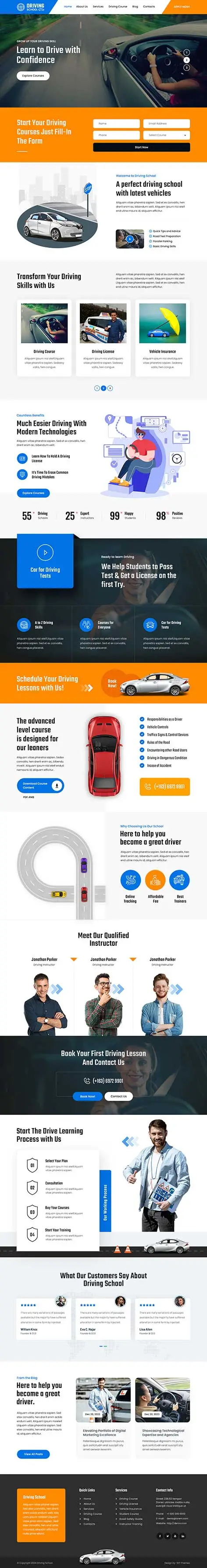 Driving Trainer WordPress theme