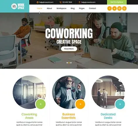Coworking Space WordPress Theme