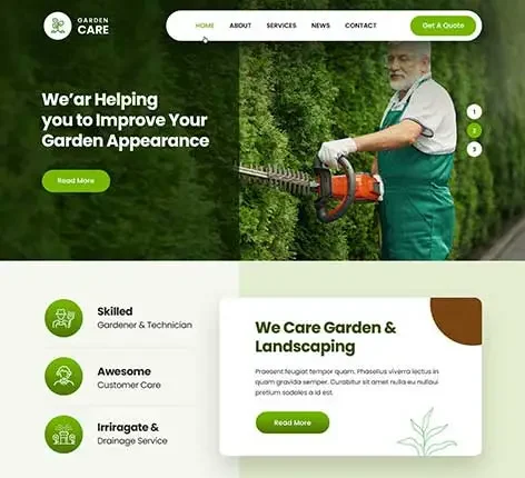 Garden Care and Service WordPress Theme