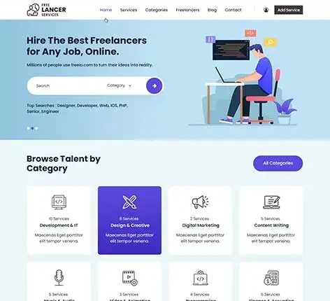 Freelancers Professionals Marketplace WordPress Theme
