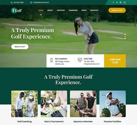 Golf Training WordPress Theme
