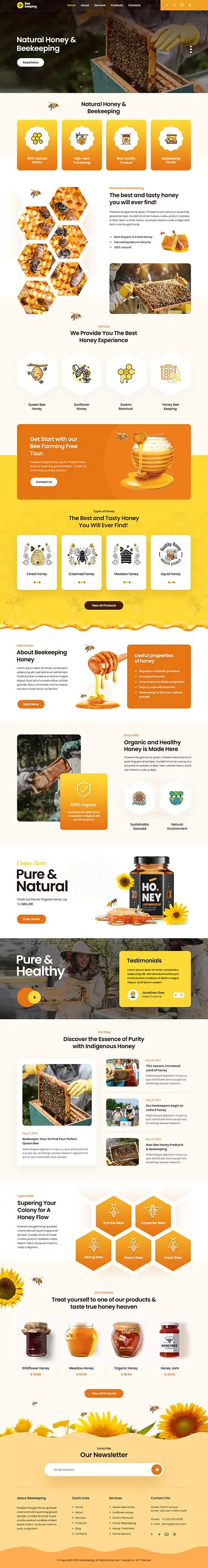 Honey Bee WordPress Theme