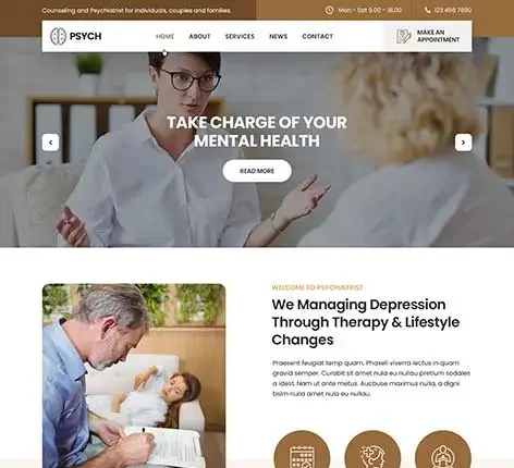 Best Psychiatric Clinic WordPress Theme