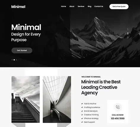 SKT Minimalistic-Minimal Agency WordPress Theme