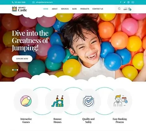 Bounce House Rental WordPress Theme