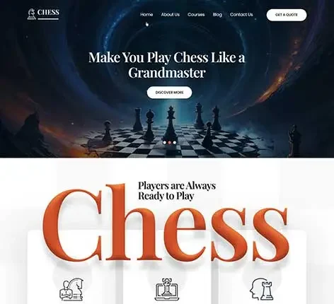 Chess Club Course WordPress Theme