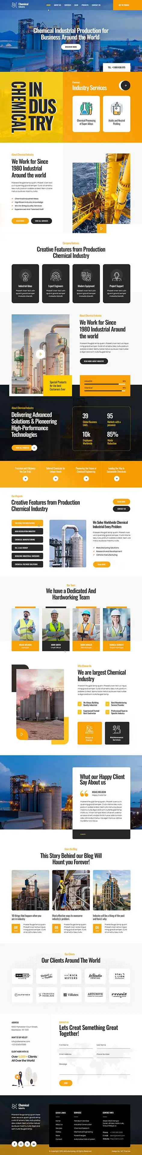 Chemical Company WordPress Theme
