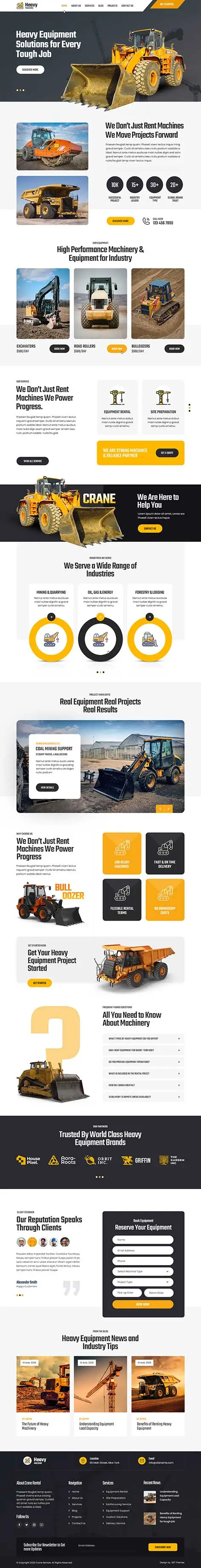 Crane Service WordPress Theme