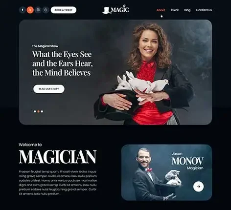 Magic & Illusionists WordPress Theme