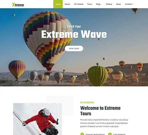 Adventure Tourism Sites WordPress Theme