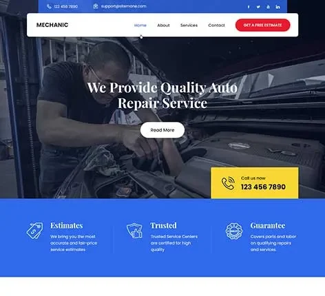 Amazing Machine Shop WordPress Theme
