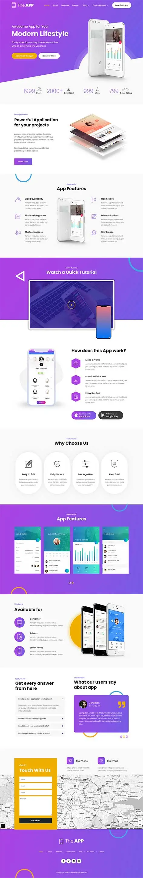 App Developer WordPress Theme