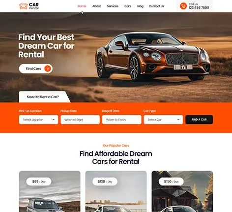 Bike Rental WordPress Theme