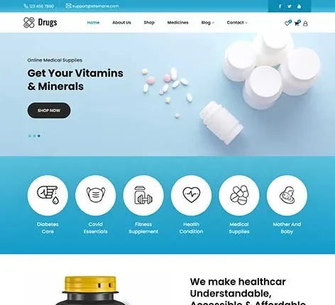 Biotechnology Company WordPress Theme