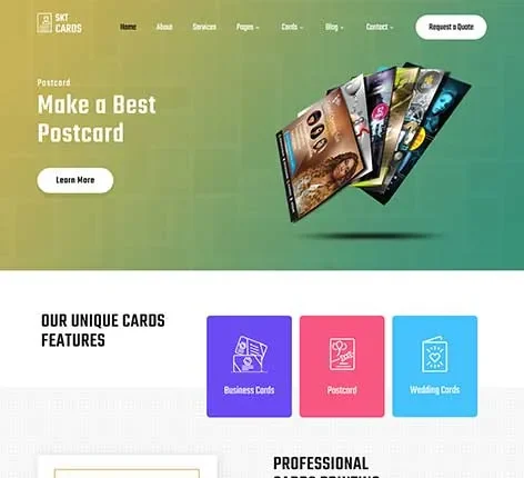 Card Design WordPress Theme