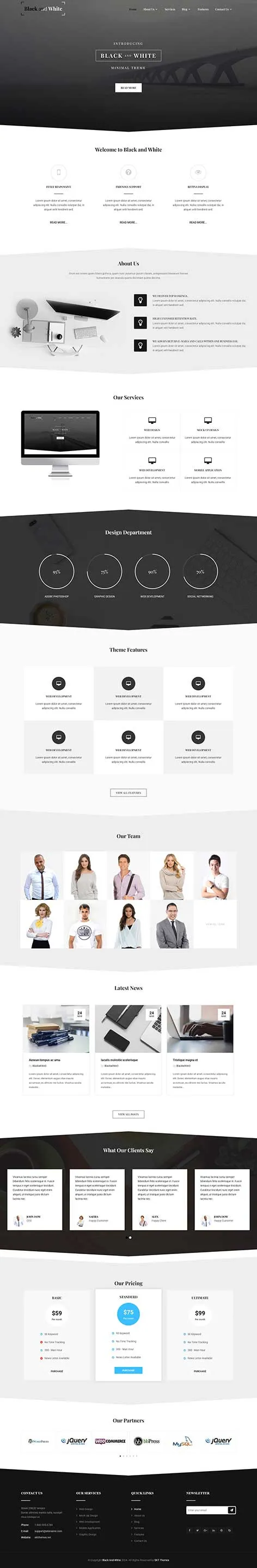 Clean White WordPress Theme