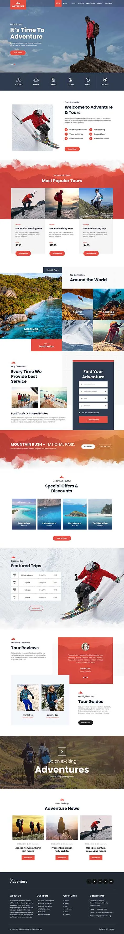 Best Expedition WordPress Theme for Adventure & Travel Tours
