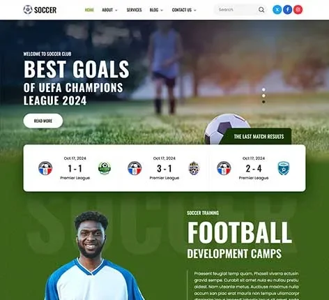 Football team WordPress Theme