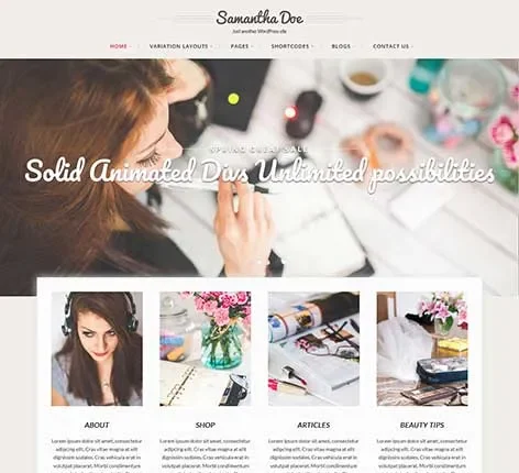 Multipurpose Girly WordPress Theme