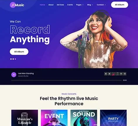 Music Store WordPress Theme