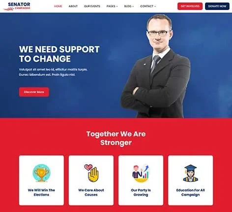 Political Campaign WordPress Theme