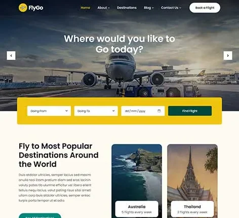 Private Airline WordPress Theme