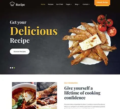 Recipe Blog WordPress Theme