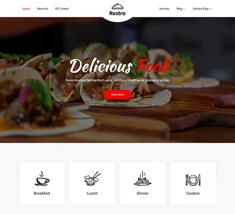 Restaurant Menu WordPress Theme