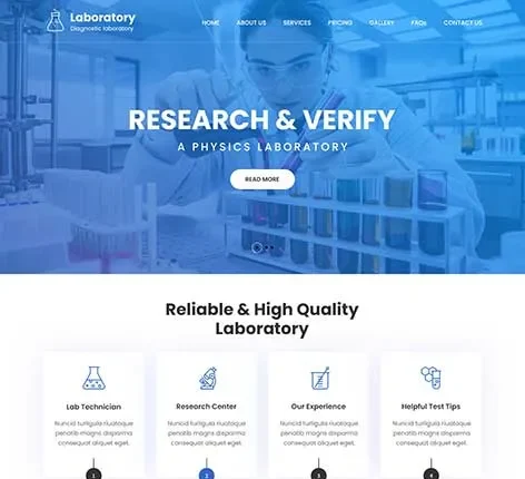 medical research WordPress Theme