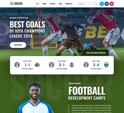 Soccer WordPress Theme
