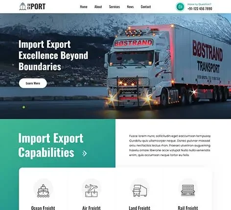 Transportation WordPress Theme