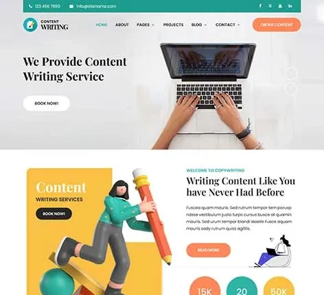 Typing Service WordPress Theme