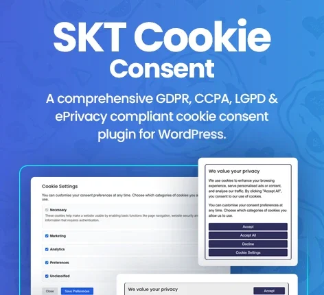 SKT Cookie Consent- Free WordPress Cookie Plugin